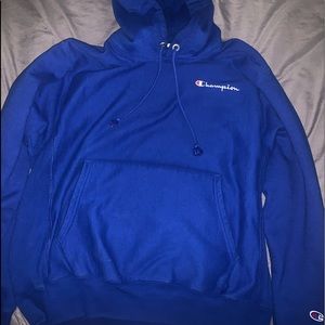 blue champion hoodie